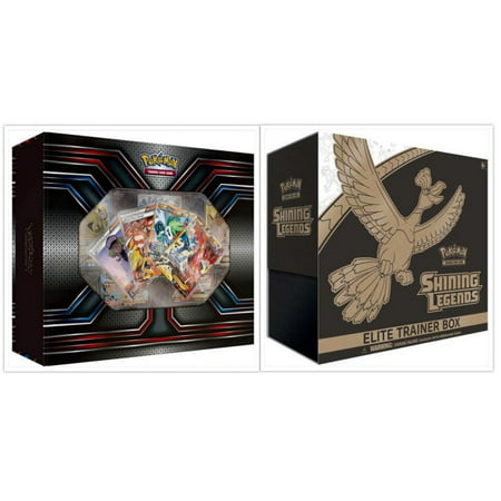 Pokemon TCG The Best of XY Premium Trainer Collection Box and Shining Legends Elite Trainer Box Card Game Bundle, 1 of