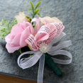 thumbnail image 4 of Romantic Wedding Party Nupcial Flor Rosa Mejor Decoración De Ramillete - Morado, Individual Indy Pink yotijar Ramillete de cosecha continental, 4 of 4