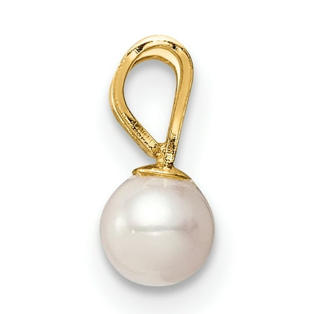 pearl pendant yellow gold cultured madi 5mm freshwater 14k round near