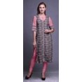 thumbnail image 2 of Bimba Kurta Droite Imprimée Indienne en Rayonne Slub Robe Tunique à Manches 3/4 pour Femmes, 2 of 6
