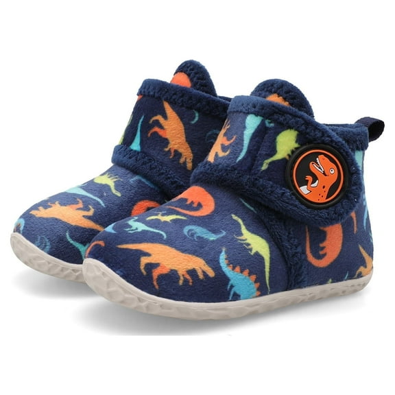 Barerun Toddler Boys Girls Indoor Slippers Warm Household Shoes Boots Dinosaur