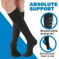 thumbnail image 5 of Unisex Opaque Compression Knee High by Absolute Support 20-30mmHg Black, Medium, 5 of 10