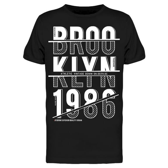 Brooklym 1986 Logo  T-Shirt Men -Image by Shutterstock, Male Small