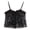 Black sequin crop top women a1, variant on Women's Sequin Crop Top Sleeveless Elegant Party Vest Round Neck Slim Fit Blouse Casual Night Out Tops, Purple S