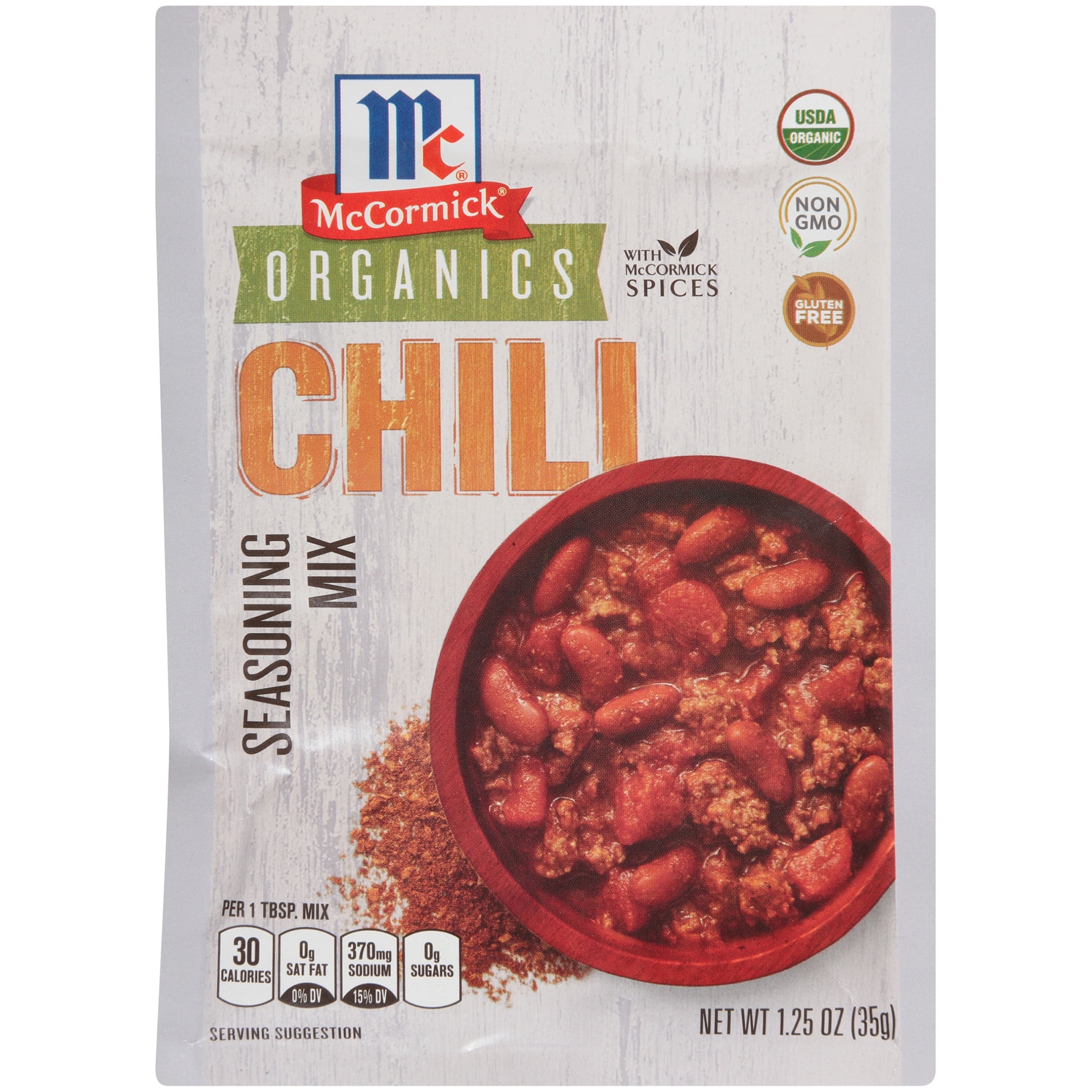 McCormick Organic Chili Seasoning Mix 1 25 Oz Walmart Walmart