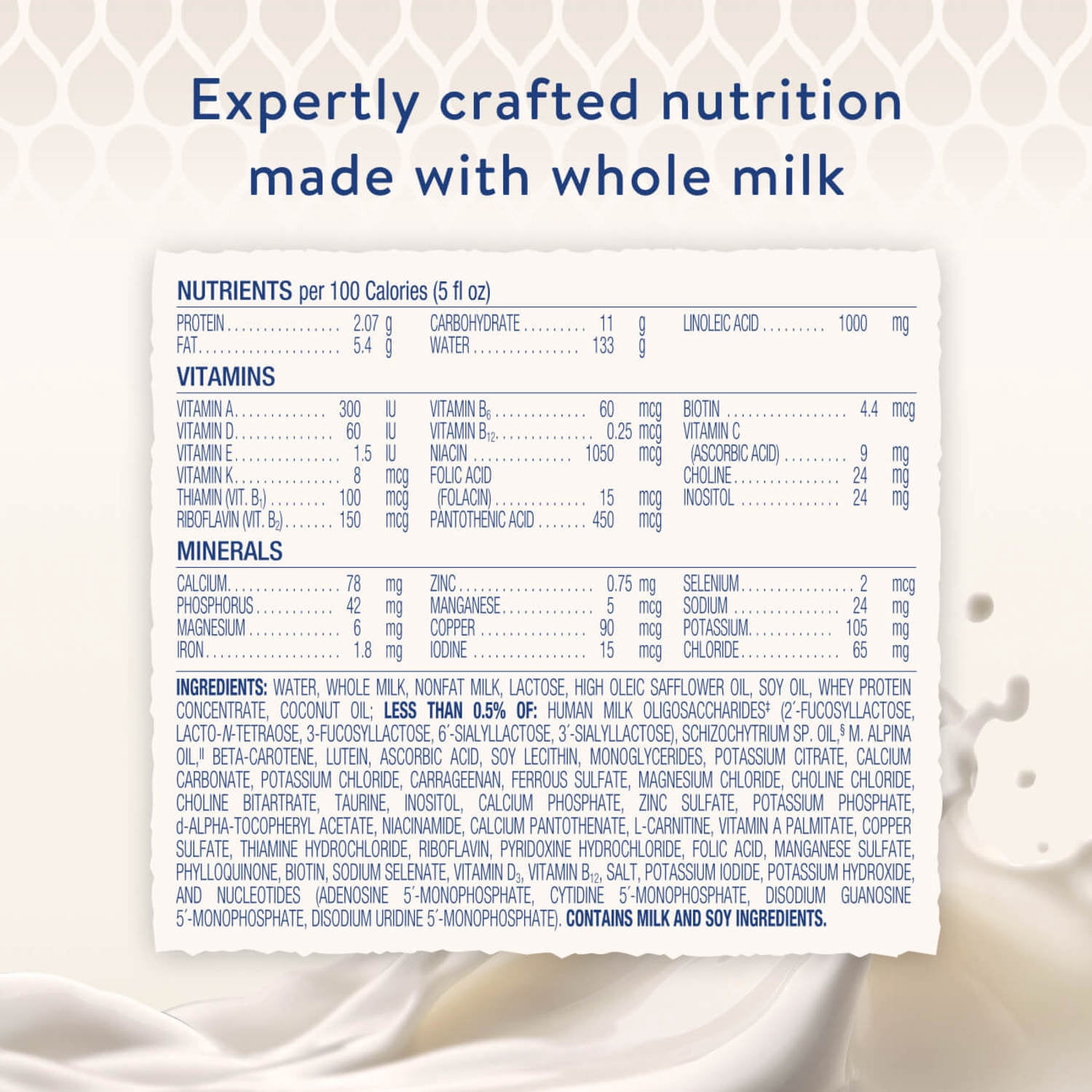 Similac 360 Total Care Made With Whole Milk Ready-to-Feed Baby Formula, 32-fl-oz Bottle, Pack of 1