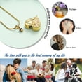 thumbnail image 4 of Cremation Heart Urn Necklace Ashes Jewelry for Women Men Keepsake Pendant Memorial Locket Ash Holder(Gold), 4 of 8