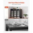 thumbnail image 4 of KFFKFF Document Divider, 24 Slots Office Postbox with Modifiable Racks, Timber Postbox Arranger Medium Density Fiberboard for Office, Home, Classroom Storage of Files, Documents, Papers, Grey, 4 of 9