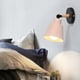 thumbnail image 5 of Aplique de pared moderno | Lámpara de lectura de noche de hierro y madera | Casquillo E27 | Para dormitorio, pasillo y estudio | Colores verde, rosa y amarillo, 5 of 7