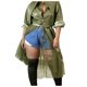 thumbnail image 1 of Abrigo para mujer, cuello en V, vestido de cuero ajustado, informal, cuello levantado, costura, mangas de color sólido, vestido, gabardina informal, chaqueta, Tops Fridja  po5217, 1 of 7