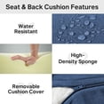 thumbnail image 6 of Opohoro Outdoor Deep Seat Cushion Set, 24"x24"x6", Water Resistant & UV Resistant Comfortable Furniture Cushions for Patio Chair, Sofa, Loveseat, 6 of 12