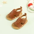 thumbnail image 6 of Zanarzt Infant Sandals Baby Boys Summer Sandals Outdoor Beach Anti-Slip Soft Sole Newborn Toddler First Walker Shoes Brown,US 5, 6 of 9