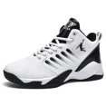 thumbnail image 1 of Zapatillas de baloncesto para hombre, transpirables, acolchadas, antideslizantes, deportivas, para entrenamiento de gimnasia, zapatillas de baloncesto atléticas para mujer Tan Jianjun unisex, 1 of 2
