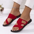 thumbnail image 4 of Rokment Mesh Flat Sandals for Women Beach Summer Lightweight Breathable Open Toe Athletic Outdoor Sports Walking Slip on Casual Comfortable Slippers Red Size 9, 4 of 6