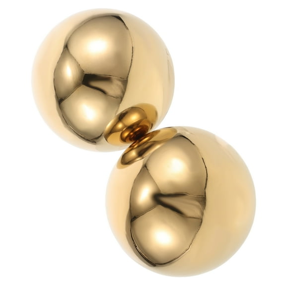 OFFIGAM Stainless Steel Balls Hollow Ball 304 Stainless Steel Golden 2Pcs