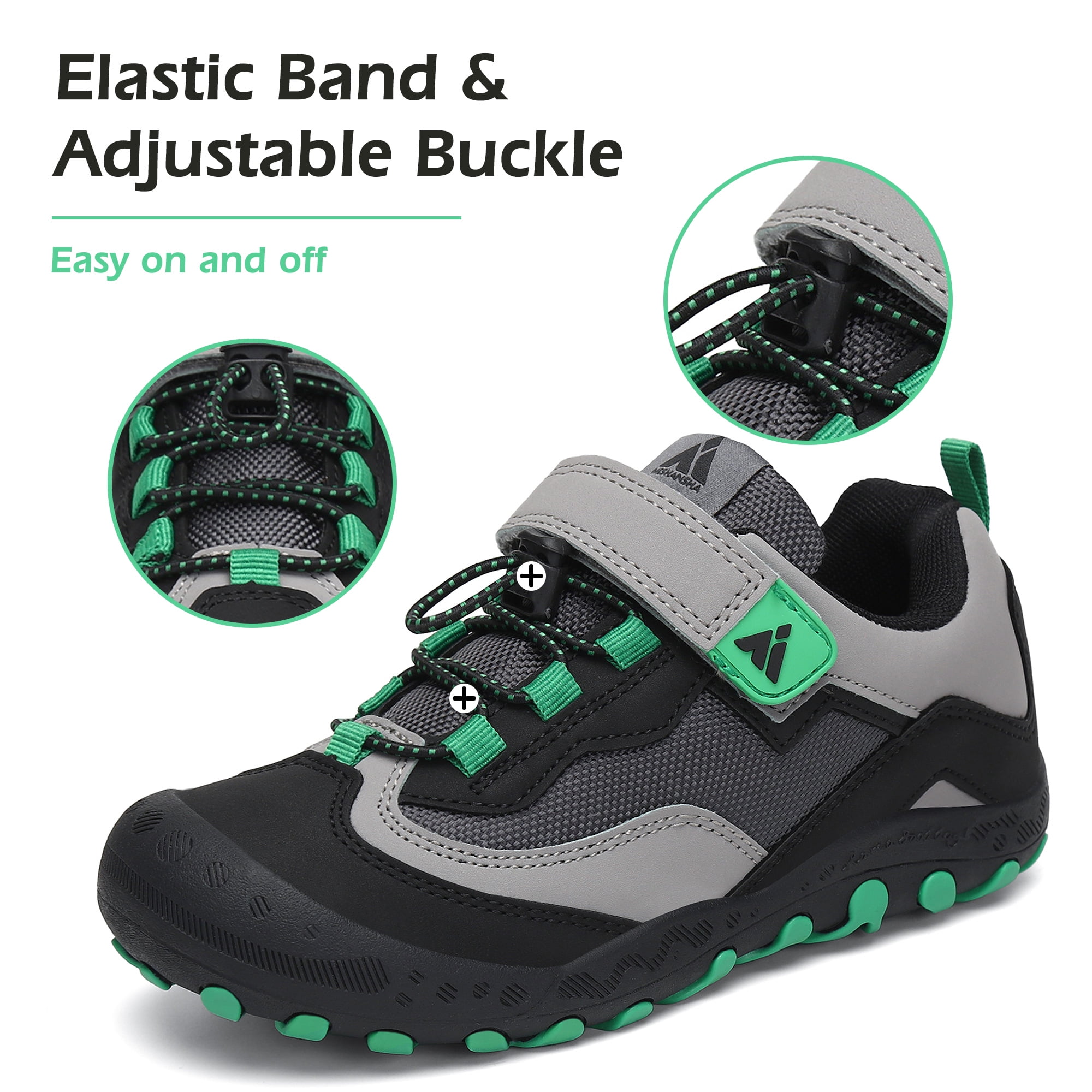 Mishansha Kids Hiking Shoes Boys Girls Sneakers Tennis Shoes Toddler Slip on Running Sports Gym