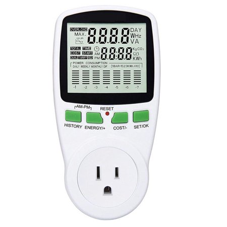 

Power Usage Monitor|Smart Home Power Meter|Appliance Electricity Usage Monitor Measure Electricity Consumption Clear Digital Display