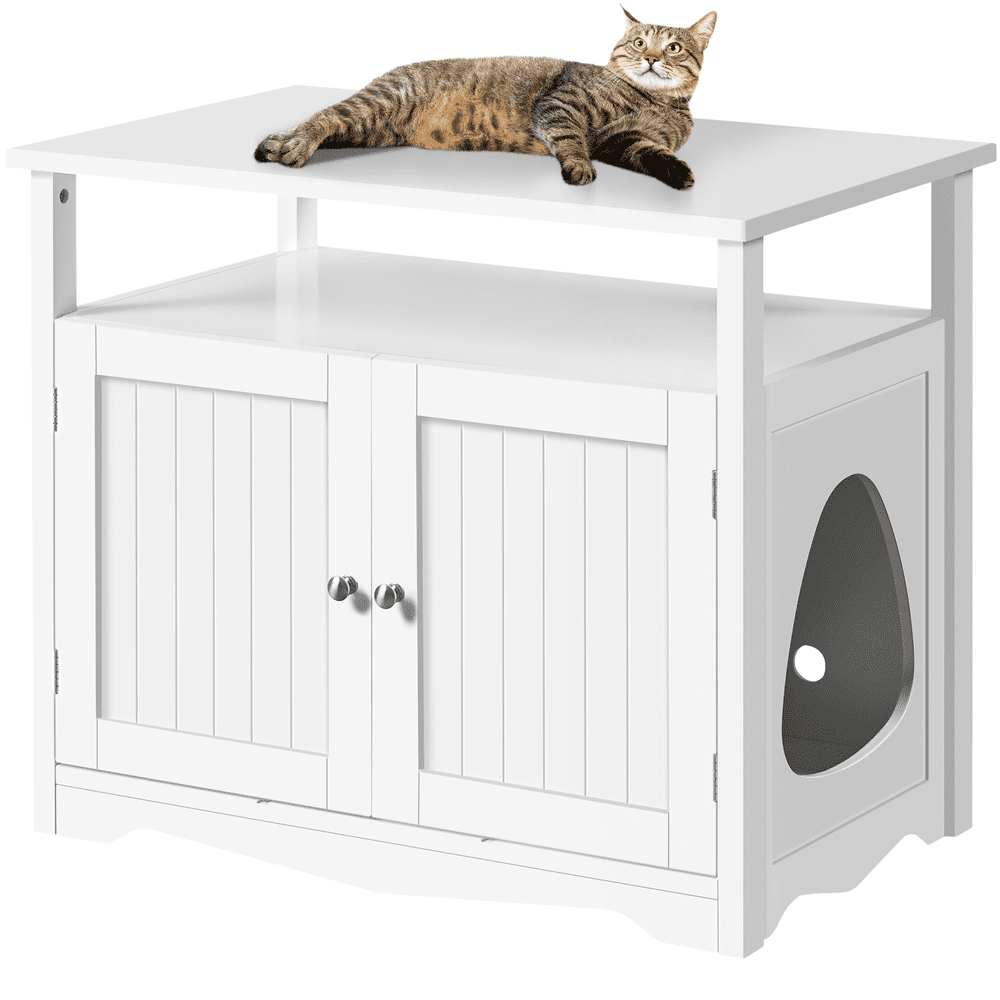 Yaheetech Pet Side Table Litter Box With Storage Shelf White Walmart yaheetech-pet-side-table-litter-box-with-storage-shelf-white-walmart