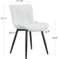 thumbnail image 7 of Kidol & Shellder Dining Chair Set of 2 PU Upholstered High Back Washable Living Room Side Chairs, White, 7 of 7
