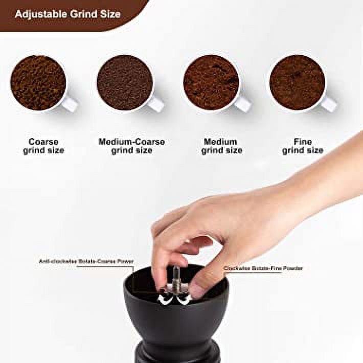 PARACITY Manual Coffee Bean Grinder Stainless Steel Hand Coffee Mill  Ceramic Burr for Aeropress, Drip Coffee, Espresso, French Press, Turkish  Brew