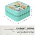 thumbnail image 2 of Creowell Leaf Pattern Watercolor Jewelry Box Travel Organizer Green, 2 of 5