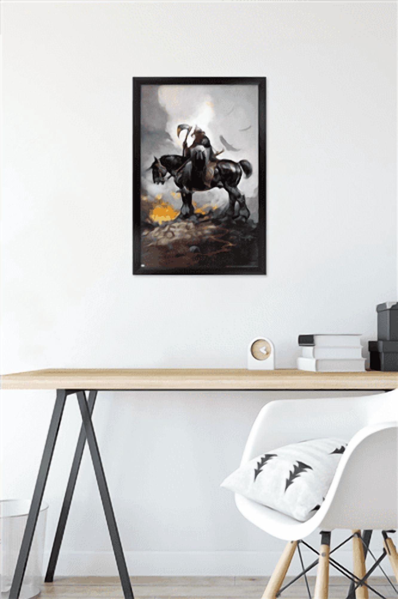 Frank Frazetta - Death Dealer 1 Wall Poster, 14.725" x 22.375" Framed