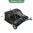 thumbnail image 3 of Tow Behind Lawn Sweeper 48 Inch, 26 Cu. Ft Large Capacity Heavy Duty Leaf & Grass Collector with Adjustable Sweeping Height, Dumping Rope Design for Picking Up Debris and Grass, 3 of 8
