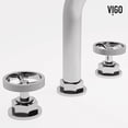 thumbnail image 3 of VIGO Hart Widespread Bathroom Faucet in Chrome, 3 of 3