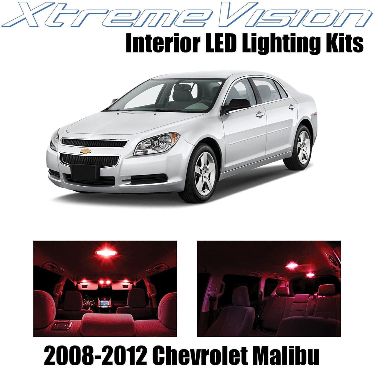 13-Piece Red Interior LED Light Kit For 2013-2015 Dodge Dart - Complete Cabin Upgrade