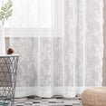 thumbnail image 5 of Rosnek White Lace Sheer Curtains Rod Pocket Vintage French Floral Embroidered Sheer Curtains for Home Party Picnic Decor, 1 Panel, 5 of 6