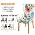 thumbnail image 6 of Set of 4 Artistic Floral Dining Chair Covers Bright Tropical Flower and Leaves Print Washable Polyester Stretch Slipcovers Removable Protector for Modern Home, 6 of 7