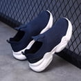 thumbnail image 4 of Djtdsds Kids Solid Color Knit Slip-On Sneakers Breathable Lightweight Casual Running Shoes Size:12.5-13 Years, 4 of 6