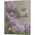 thumbnail image 2 of Farmhouse Bathroom Purple Floral Wall Art Country Rustic Hydrangea Flower Pictures Wall Decor Just Breathe Butterfly Canvas Prints Painting Framed Artwork for Living Room Bedroom 12"x16", 2 of 6