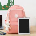 thumbnail image 4 of Conjunto De Mochila 5-teiliges Rucksack-Set, Canvas-Patchwork-Handtasche für Jugendliche, Studenten (Rosa), 4 of 9