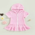 thumbnail image 2 of Maillot de Bain à Capuche pour Filles, Robe en Éponge pour Piscine, Robe de Plage pour Bébé, 2 of 7