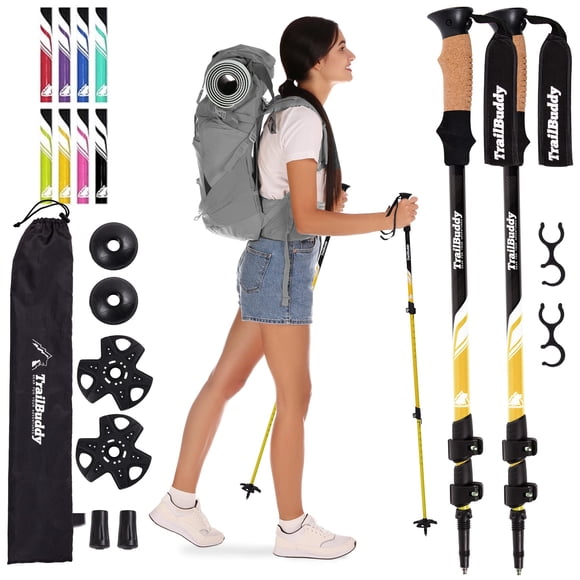 Bastones de senderismo TrailBuddy, ligeros y plegables