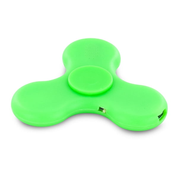 Bluetooth Music LED Light Fidget Hand Spinner Tri Finger Stress Relief Toy Green 
