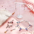 thumbnail image 3 of 12 Pcs Glass Pearl Stitch Markers Alloy Enamel Crochet Charms Locking Stitch Marker for Knitting Weaving Sewing Accessories Quilting Jewelry Making for DIY, 3 of 9