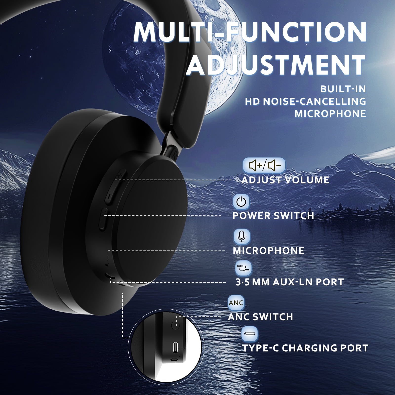 ATTACK SHARK G500 Ultra-Light Dual-Mode Gaming Headset Ultra-Light Dual-Mode Wireless Gaming Headset for PC/PS4/Xbox