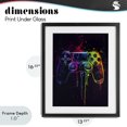 thumbnail image 4 of Stupell Industries Eclectic Rainbow Glow Gaming Controller Black Framed Print Under Glass, 13 x 16, by Creative Studio, 4 of 8