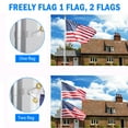 thumbnail image 2 of 25FT Telescoping Flag Pole Kit, Heavy Duty Aluminum Flag Pole with 3 x 5 American Flag and Golden Top Ball, for Outdoor, Commercial, Residential Use, 2 of 5