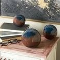 thumbnail image 2 of DecMode Brown 6" Ombre Plastic Orbs & Vase Filler with Blue Accents (3 Count), 2 of 15