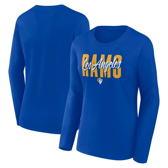 Women's Logo Athletic Royal Los Angeles Rams Grip Long Sleeve T-Shirt