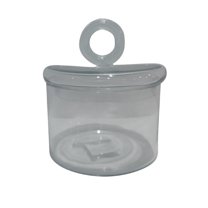 BIDK Home Cylindrical Glass Jar with Lid - 6.75" - Clear