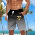thumbnail image 2 of LOVZFMLL Men's Swim Trunks Holiday Beach Board Shorts for Men Gradient Color Swimwear Bathing Suit Quick Dry with Pockets Black 4XL, 2 of 5