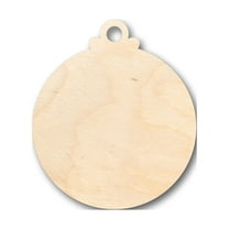 Unfinished Wood Christmas Ornament Shape - Craft - up to 46" DIY 8" / 1/2"
