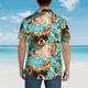 thumbnail image 4 of Fotbe Funny Swimming Chihuahua Camisa Hawaiana para Hombre Unisex – Camisa Casual de Verano con Botones de Manga Corta de Algodón y Lino,Medium, 4 of 7