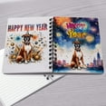 thumbnail image 4 of Happy New Year with Boxer Fireworks Holiday Xmas Winter 2025 Spiral Bound Journal Boxers Dog Lover Gifts Idea 5x7in Spiral Notebook - 00025, 4 of 5