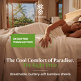 thumbnail image 5 of Aloha Soft by Cariloha Bamboo Viscose Sheets – 4-Piece California King Sheet Set – 16 in Deep Pockets – Buttery Soft Cooling Sheets – Natural, 5 of 7