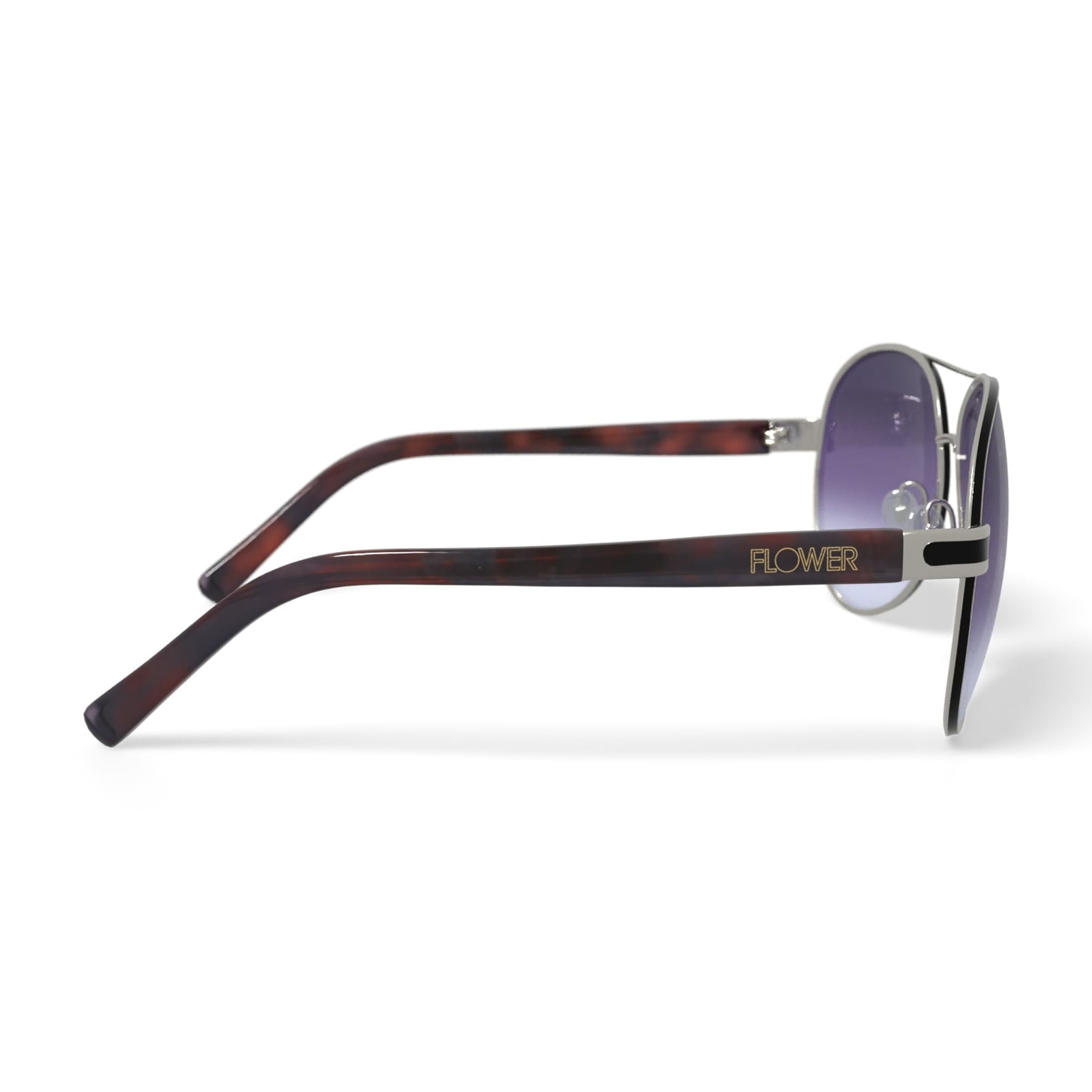 FLOWER Women's Rx'able Fashion Sunglasses, FLR3000 - Casey, Gold/Black, 60-15-130, with Case